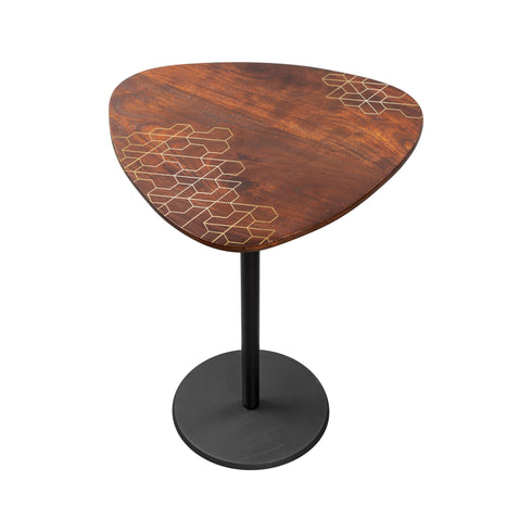 Acacia Wood Table and Mirror Set